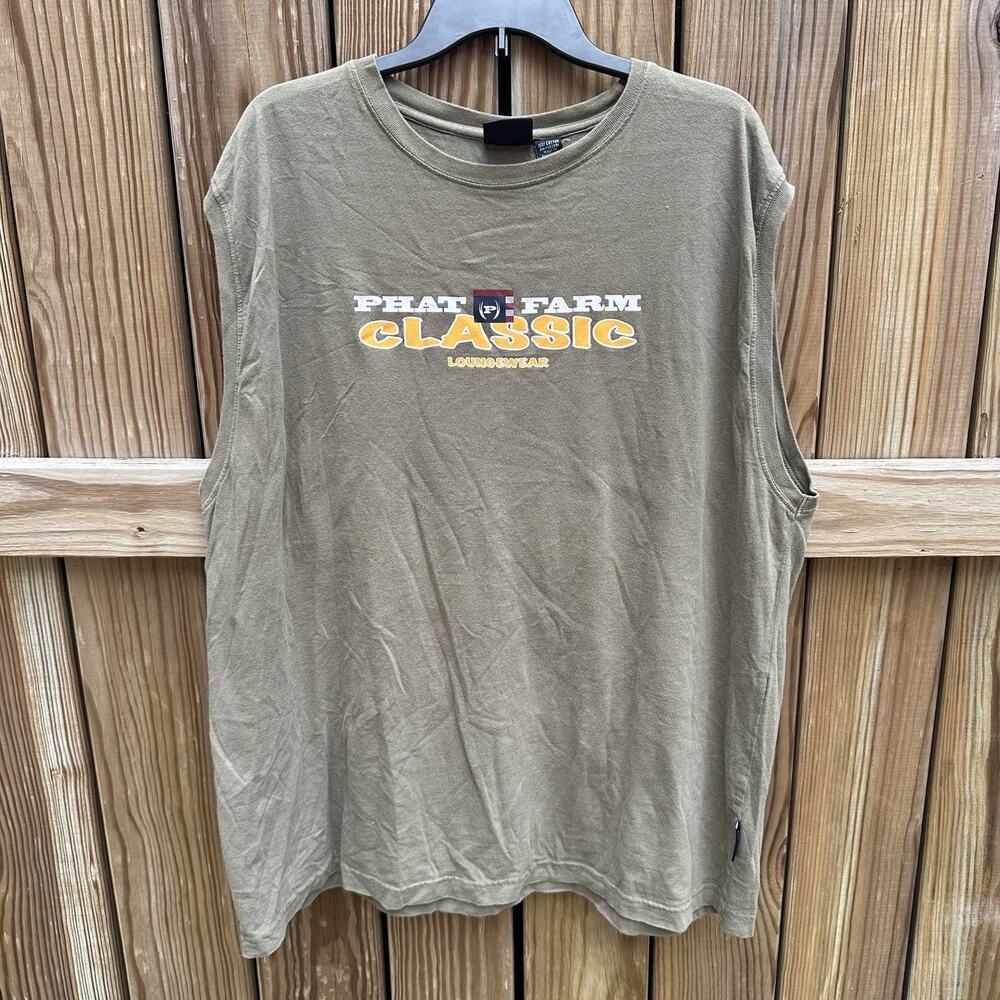 Vtg Y2K Men Phat Farm Muscle Shirt XXL‎ Sleeveless Classic American Collection